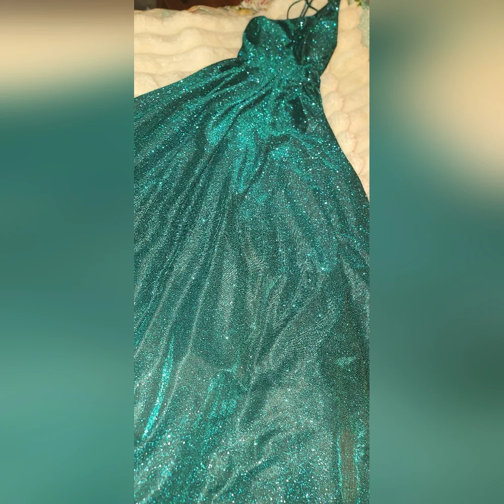 Windsor Emerald Margie Glitter A-Line Ball Gown Sz 5/6 - Picture 7 of 7